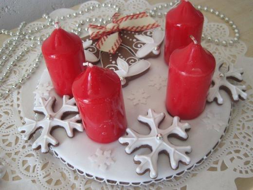 Adventní věnec, zvonky a vločky, průměr 30 cm, cena: 380,- Kč