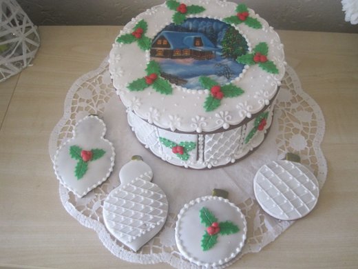 Kazeta s jedlým pap., vánoč. s cesm.,(bez pern.),cena: 470,- Kč