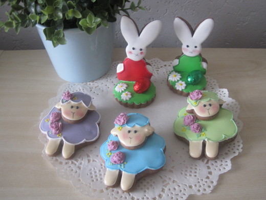 Velikonoční stojánek, zajíček s čoko vajíčkem, cena: 75,- Kč