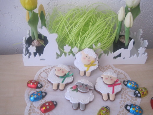 Velikonoce, ovečky, velikost 10 cm, cena: 45,- Kč