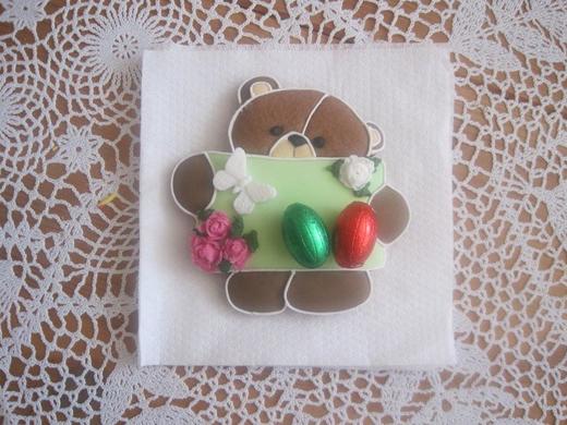 Velikonoční medvídek, velikost 9 cm, cena: 55,- Kč