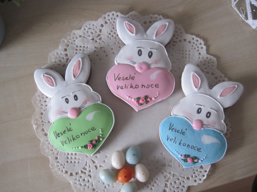 Zaječí hlavička, Veselé Velikonoce, velikost 9 cm, cena: 55,- Kč